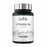 Vitamin B6 12,5mg | 365 vegane Tabletten | Trägt zu einem gesunden Stoffwechsel, einer normalen Funktion des Nerven- und Immunsystems bei | Trägt zum Abbau von Müdigkeit bei | Von Earthly Nutrition