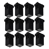 HEALSOPTHY 50 Stück Pressverschluss Kunststoff Abfallbehälter Zubehör Praktische Stabile Verriegelungslaschen für Abfallbehälter Einfache Montage Glatte Oberfläche Schwarz