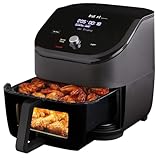 Instant Vortex Plus mit ClearCook - 5.7L Digitale Heißluftfritteuse, Schwarz, 6-in-1 Smart-Programme - Frittieren, Backen, Braten, Grillen, Dehydrieren, Aufwärmen, Großes Fassungsvermögen -1700W