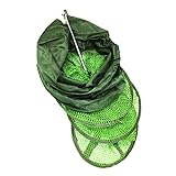 Fischernetz, Fischfalle, zusammenklappbarer Fischkäfig, Setzkescher, Angelkorb zum Aufbewahren von Ködern, Krebsen, Krabbenfischen, 25 cm