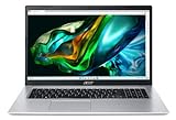 Acer Aspire 3 (A317-53-36VX) Laptop | 17, 3 FHD Display | Intel Core i3-1115G4 | 8 GB RAM | 512 GB SSD | Intel UHD Graphics | Windows 11 | QWERTZ Tastatur | silber