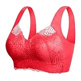 Fnumiszx Wmbra BH für ältere Frauen, Wmbra Haltungskorrektur-BH, bügellos, Push-Up-BHs für Frauen, Anti-Durchhängen, Bralette, Übergröße, volle Abdeckung, Spitzen-BHs, atmungsaktiv, Alltagssport-BHs