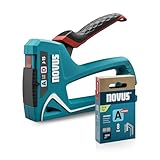 NOVUS TOOLS Handtacker J-15 Set mit 1800 Klammern │ 2-in-1 Tacker für Holz, Stoffe und Folien mit ABS-Kunststoffgehäuse │ Für Feindraht- und Flachdrahtklammern von 4 bis 10 mm
