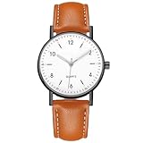 Watch Herren Leuchtes Stahl-High-End-Wählrad Leisure Edelstahl Uhr Damenuhr Quarzuhr Armbanduhr Herren Elastisch (C, One Size)