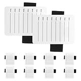 PAMINGONO 15 Stück Wimpernverlängerungs mit Weißer Acrylpalette Tragbare Wimpernhalterung für Wimpernverlängerung 8–15mm Wimpernpalette mit Handschlaufe für Wimpernstylisten