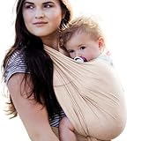 Hoppediz Baby-Tragetuch ab Geburt, Neugeboren bis Kleinkind, 100% Baumwolle, ultraleichtes Sommertuch, Hamburg frappé 4,60 m