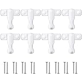 Kamtop Fenstersicherung 8er Set Sash Jammers Schärpe Blocker Weiß Zinklegierung Fenster Jammer Sicherheit Jammer Schlösser mit Befestigungsschrauben für UPVC PVC PVC Fenster Tür Home Security