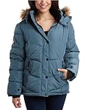 CANADA WEATHER GEAR Damen Wintermantel - Gesteppter Schwerer Puffer Parka Mantel - Übergröße Jacke für Frauen (S-3X), Blaugrün Ozean/Natur, 1X