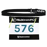 VeloChampion Running Waistpack Belt – Elastischer Stretch-Gürtel mit Clip-Verschluss für Triathlon, Marathon, Radfahren und Startnummernhalter (Erwachsene S/M, 1)