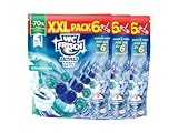 WC FRISCH Kraft Aktiv Blauspüler Ozeanfrische 3x(6x 50 g), WC Reiniger mit innovativer Geruchs-Stopp-Formel, Duftsteine für extra Frische und eine sichtbare Reinigung, 3er Pack