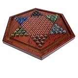 Kisangel 1 Satz Holzschachbrett Eltern- -chinesisches Damespiel Chinesisches Dame Für Chinesische Dame Pädagogisches Chinesisches Dame Pädagogischer Chinesischer Dame Glas Brown