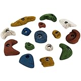 ALPIDEX 15 Klettergriffe | Klettersteine | Je 5 Griffe Größen L, M, S | Verschiedene Formen Größen | Ideales Starterset | Klettergriffset, Farbe:bunt