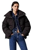 Calvin Klein Jeans Schwarz Damen Daunenjacke Relaxed Puffer, L, schwarzes, L