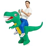 RHYTHMARTS Aufblasbarer Grün Dinosaurier Kostüm Dinosaurier Kostüme Erwachsene Aufblasbare Dinosaurier Kostüm für Erwachsene,Grün