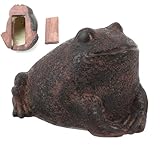 Verstecken Sie Ersatzschlüssel für den Außenbereich – sicher in Form eines Froschs für Wertsachen, Gartenskulptur aus Harz zum Verstecken von Schlüsseln, Schmuck, Ringen im Hof und