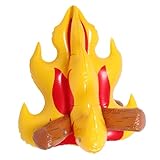 Veemoon Aufblasbares Lagerfeuer Campfire Prop PVC Robust Lebensecht für Zeltlager Party Dekoration Schnelles Aufblasen Warmes Camping atmosphäre