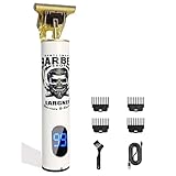 Bartschneider Haarschneidemaschine Herren - Wiederaufladbarer Haarschneider für Männer, schnurloses professionelles Friseurpflegeset mit Zero Gapped T Blade Shaver LCD Display