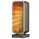 Heizlüfter Klein Energiesparend - 900W Leiser Elektrischer PTC Keramik, 3-Gang heizgeräte, Heater Überhitzungs Und Kippschutz, Elektroheizung für Räume Schlafzimmer