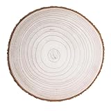 DAHI 30-~34cm Holzscheiben Baumscheiben 1stk Rund zum Basteln Paulownia Holz Scheiben f. Tischdeko Holzdeko Kerzenteller Deko Platte (30-34cm/1pcs)