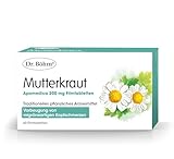 Dr. Böhm Mutterkraut 200 mg: Migräne-Kopfschmerz effektiv vorbeugen, pflanzliche Prophylaxe bei migräneartigen Kopfschmerzen - hochdosierte Mutterkraut-Tabletten - vegan, 60 Filmtabletten