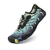ziitop Badeschuhe Damen Herren Strandschuhe Schnell Trocknend Wasserschuhe Drainagelöcher Strand Schwimmschuhe Unisex Barfußschuhe für Kajakfahren Studio Traillauf Wandern(EU44 Farbverlauf Mondlicht)