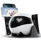 Enabot EBO Air 2 Haustierkamera mit App,2K Mobiler Heimtierkameras mit Anpassbare Gesichtsausdrücke,Kabellose Katzen Kamera mit Nachtsicht,Hundekamera mit 2 Wege Audio,Selbstaufladung (Weiß)