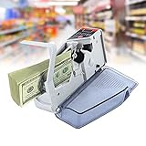 Geldzähler, 600 Stück/min, Mini Geldzählmaschine Banknotenzähler mit LED Display, Tragbarer Geldzähler