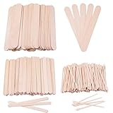BQTQ 260 Stücke Holzspatel für Haarentfernung, Spatel Holz Holzstäbchen Holzmundspatel Waxing Sticks Wachs Spatel für Haarentfernung Basteln, 3 Größen