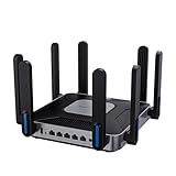 WAVLINK Dual Band AX6000 WLAN Router, 5950 Mbps WiFi 6 Gaming Router, 5GHz/4803Mbit/s + 2.4GHz/1147Mbit/s, 8x5dBi Antennen, MU-MIMO, Beamforming, 2.5G WAN/LAN, Keine DSL/Modem Funktion