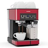 Klarstein Arabica Comfort Siebträgermaschine – 20-Bar, 1350W, Mit Milchaufschäumer, Für Gemahlenen Kaffee & Pads, 1,8L Wassertank, Touch-Bedienfeld, Abnehmbarer Milchtank, Aufschäumdüse aus Edelstahl