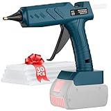 Kabellos Heißklebepistole Akku für Bosch 18V Akku Heißschmelzpistole, ideal für Reparaturen, Basteln, Heimwerken,Haus mit 30 x 11mm Sticks (Kein Akku)