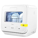 Midea Mini Geschirrspüler mit Wassertank, Freistehend Tischgeschirrspüler mit 6+3 Programme, Touch Control, Startverzögerung, Babypflege, Früchte waschen, Spülmaschine Klein für Wohnungen, Camping