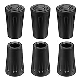 MOLIMOLI 6 Stück Gummipuffer für Nordic Walking Stöcke, 11mm rutschfeste TPR Gummifüße mit Metallplatte Leki Wanderstöcke, Ersatzteile Wanderstock Schutz auf Asphalt & Stein