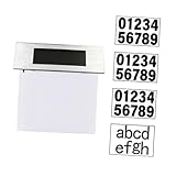 SAFIGLE Solar Hausnummer Schild mit LED Beleuchtung Wetterfestes Solar adressschild aus Edelstahl und Energiesparende Solarlampe für Garten Terrasse Einfache Montage Weiße Beleuchtung