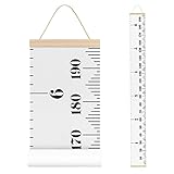 Wandbehang Messlatten Kinder, Höhenmesslineal Kinder, Baby Wachstumsdiagramm Leinwand, Kinder Messlatte Höhe Diagramm für Kinderzimmer Wandmaßstab Kinder Raumdekoration Kinderzimmer