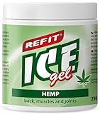 REFIT® Ice Gel Hanf 230 ml - Extra Schmerzgel - einzigartige Kombination aus Hanföl und kühlendem Menthol - für Rücken, Muskeln und Gelenke - Massagegel zur Regeneration - einzigartige Formel