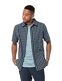 Jack Wolfskin Herren Hot Springs M Shirt Shortsleeve, Night Blue Checks, XL EU