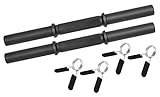 Bad Company Kurzhantelstange Black inkl. Federverschlüssen 30/31 mm I 2 Stück - 35 cm Hantelstange