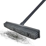 Teppichbürste, Schrubber mit langem Griff, Reinigungsbürste für Teppiche gegen Tierhaare, für Böden im Badezimmer, Schlafzimmer, Wohnzimmer, Küche, Parkettfliesen