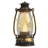 1 Stück * Vintage Laterne Solar Outdoor Vintage LED Sturmlaternen flackernde Flamme Zwei Modi Wasserdichte Hängen Lampen für Camping Garten Hof Terrace