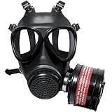 LAMANICE Vollgesichts-Atemschutzmaske mit 40 mm Aktivkohlefilter, Gas-Atemschutzmaske für organischen Dampf, Chemikalien, Schweißen, Anti-Staub, Malerei, Epoxidharz