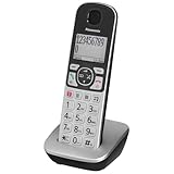 Panasonic KX-TGQ500GS Seniorentelefon (DECT IP-Telefon (schnurlos) mit großen Tasten, Notruftaste, Rentner Telefon für Hörgeräte) silber