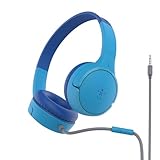 Belkin Sound Form Mini On-Ear-Kopfhörer mit Kabel für Kinder, Over-Ear-Headset mit integriertem Mikrofon für die Schule, Reisen und zum Spielen, Für Geräte mit 3,5 mm Klinkenanschluss, Blau, One Size