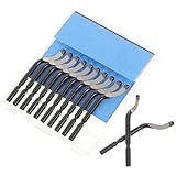Homoyoyo 10 Stück Entgratwerkzeug mit Robusten Rotationsklingen Kunststoffbox Zur Aufbewahrung Scharfe Entgratklingen für Metall Kunststoff und Holz Handentgrater mit Komfortablem Griff