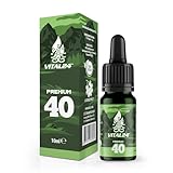 VITAL24 - Premium Nr. 40 mit 10ML (250 Tropfen) extra starkes und hochdosiertes Hanfsamenöl - Vital Hanfsamenöl - 100% Natur - Hanftropfen mit Omega 3-6-9