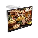 SYLVOX 15,6 Zoll Küchenfernseher - Mini Smart TV mit Google TV, DVB-C/T2/S2, 1080P Full HD, Dreh- und Faltbar, Unter Schrank Montierbar, 12V Kleiner Fernseher für Küche, Kinderzimmer, Wäscherei