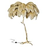 PVYGDXYI LED Bodenlampe, Feather Reading Standing Lamps with 3 Color Dimmable Standing Lamp Modern Floor Feather Lamps for Living Room Bedroom Office Decor (Camel 170x110cm/67 * 43in)