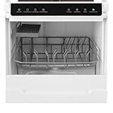 Tischplatten-Geschirrspüler Mini 46cm 4-6 Maßgedecke, Multifunktionaler Geschirrspüler mit Desinfektion & Heißlufttrocknung, Kompakter Geschirrspüler für Haushalt Wohnmobil, 72℃ Hygiene EU-Stecker Wei