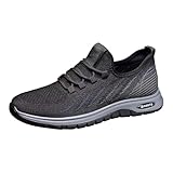 Herren-Sneaker aus Netzstoff, stoßdämpfend, Joggingschuhe, rutschfest, flach, schnell trocknend, niedrig, sportlich, langlebig, stabil, Workout-Trainer, weicher Volleyball-Radsport-Sneaker, Schwarz