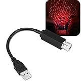 Mini USB Auto Sternenhimmel Projektor Lampe, Rote LED Decke Stern Projektionslampe Autodach, Wand Stern Projektionslampe